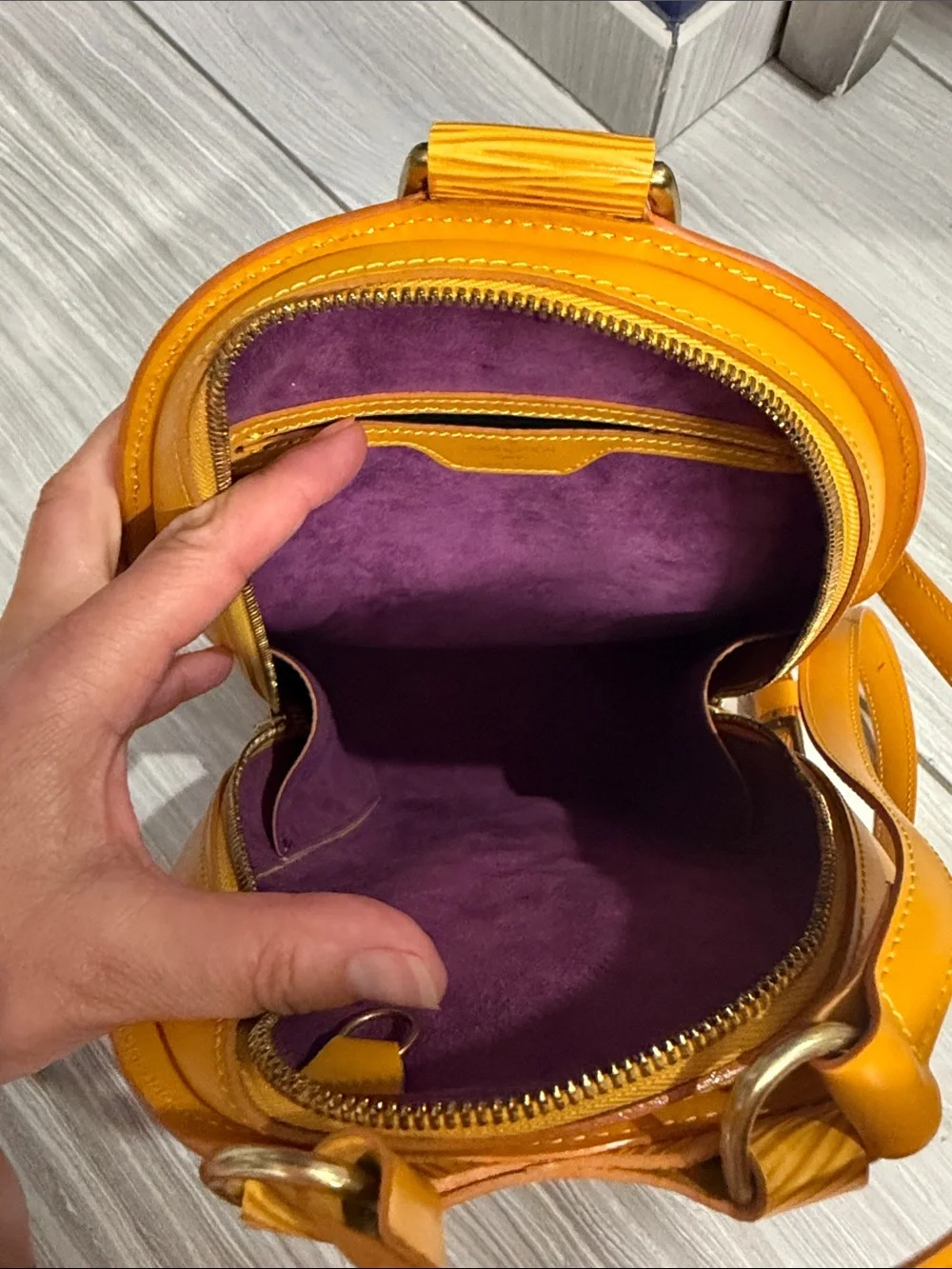 Louis Vuitton Yellow Epi Leather Backpack